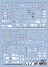 EVO - HG-G04 (UV) HG GTO-4 GM (Shoulder Cannon/Missile Pod） Evolution Studio Decals Decals