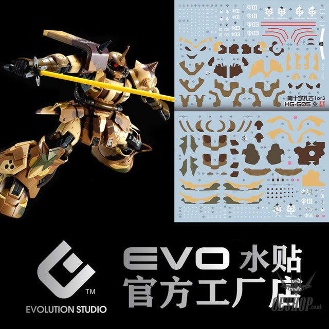 EVO - HG-G05 (UV) HG MS-06GD Southren Cross 01 or 03 Evolution Studio Decals Decals