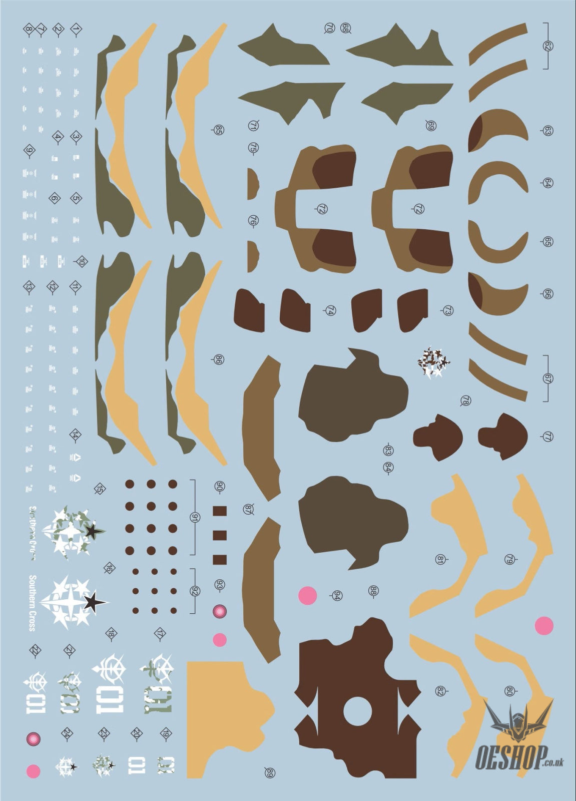 EVO - HG-G05 (UV) HG MS-06GD Southren Cross 01 or 03 Evolution Studio Decals Decals