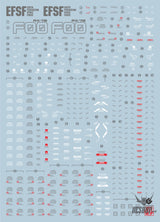 Evo - Mega-F00 (Uv) 1/48 Mega Size Rx-78F00 Evolution Studio Decals