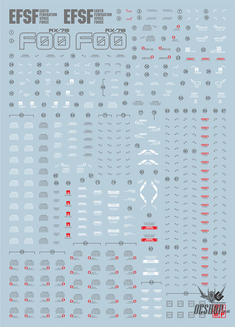 Evo - Mega-F00 (Uv) 1/48 Mega Size Rx-78F00 Evolution Studio Decals