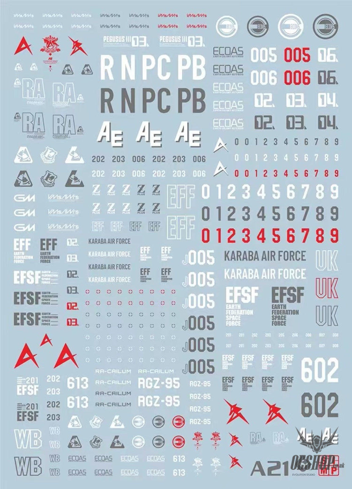 Evo - Sp-Al (Uv) Amuro Ray(Collection) Evolution Studio Decals