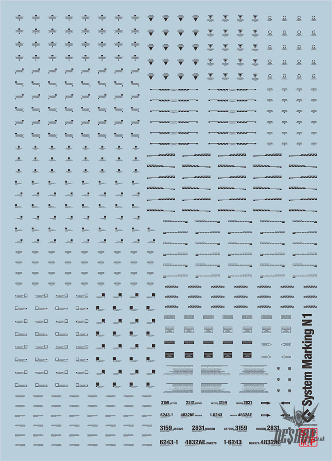 Evo - Sp-Smn1 System Marking Evolution Studio Decals Sp-N1B Smn1 Black (Highest Clear Decal Ever)