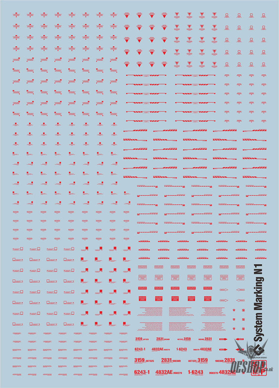 Evo - Sp-Smn1 System Marking Evolution Studio Decals Sp-N1R Smn1 Red (Highest Clear Decal Ever)