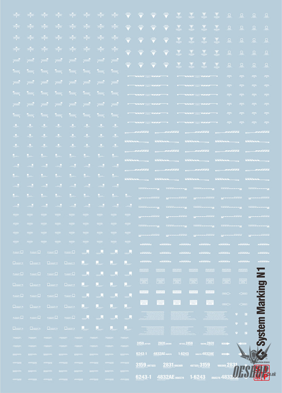 Evo - Sp-Smn1 System Marking Evolution Studio Decals Sp-N1W Smn1 White (Uv)