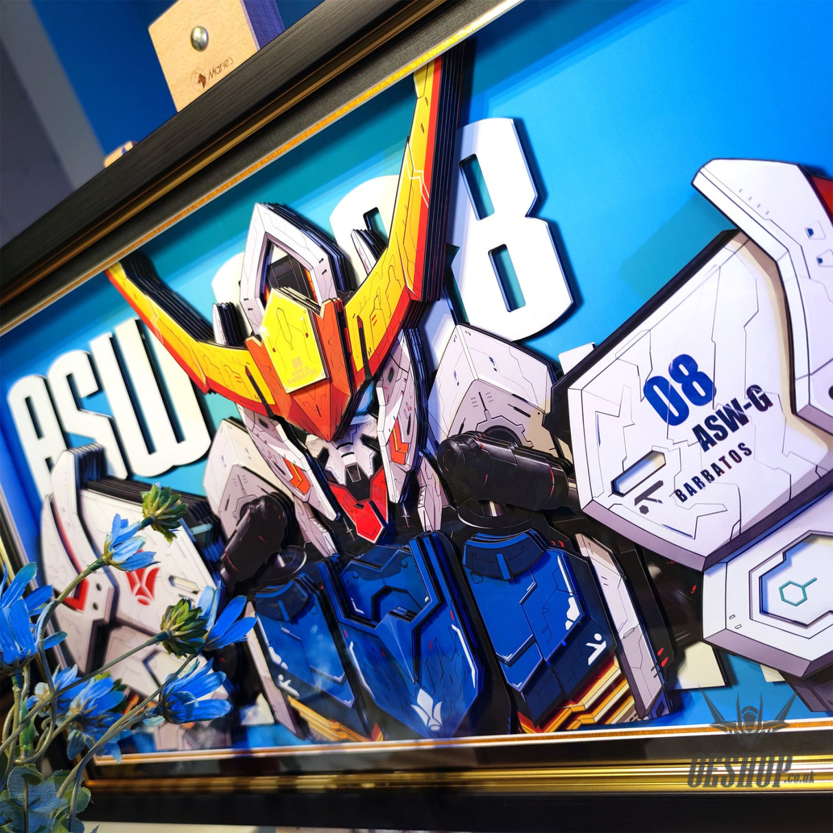 Framed Arts Handmade 3D Decor Paper Art ASW-G-08 Barbatos Picture Picture Frames