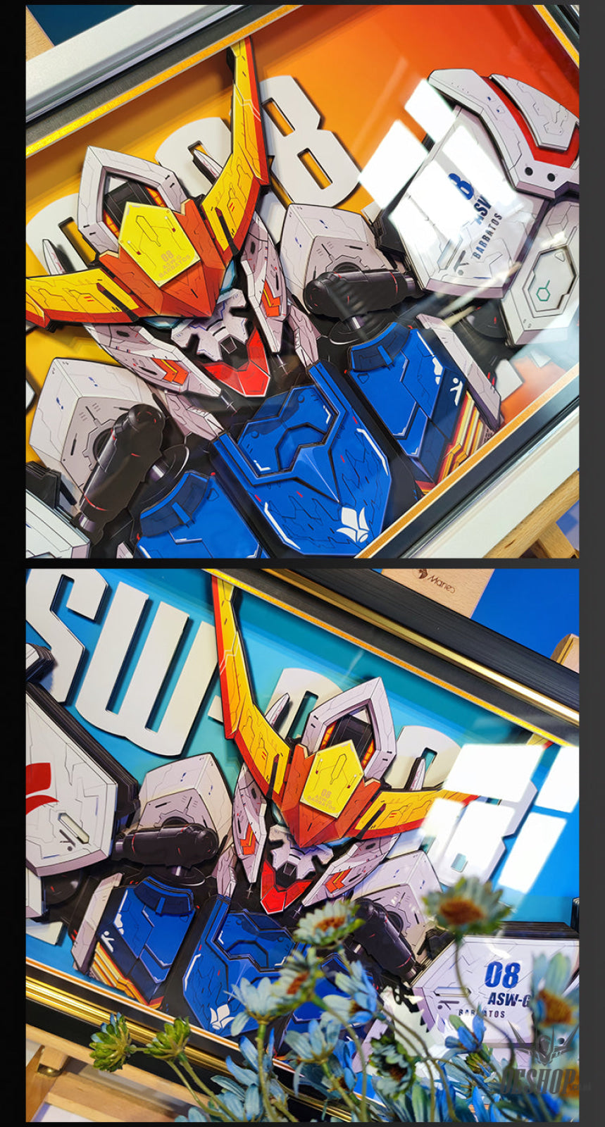Framed Arts Handmade 3D Decor Paper Art ASW-G-08 Barbatos Picture Picture Frames