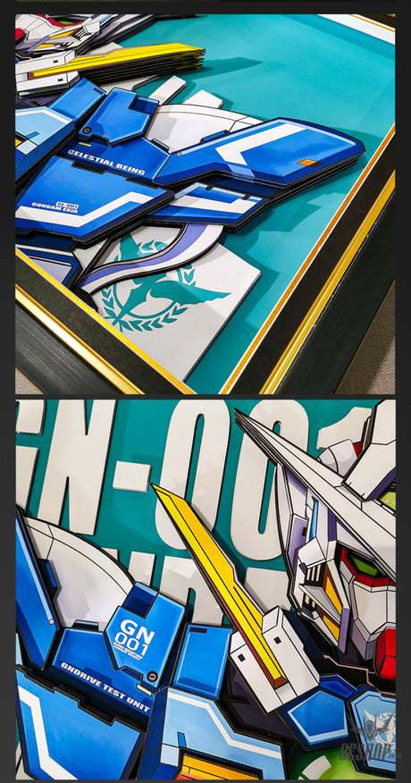Framed Arts Handmade 3D Decor Paper Art Gn-001 Exia Gundam Picture Frames