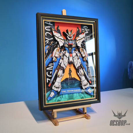 Framed Arts Handmade 3D Decor Paper Art Picture Mecha Robot ZGMF-X20A Picture Frames
