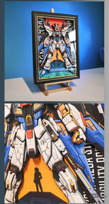 Framed Arts Handmade 3D Decor Paper Art Picture Mecha Robot ZGMF-X20A Picture Frames