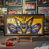 Framed Arts Handmade 3D Decor Paper Art RX-0 Banshee Picture Black Frame Small 45x26cm Picture Frames