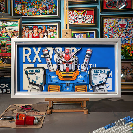 Framed Arts Handmade 3D Decor Paper Art RX-78-2 Picture Picture Frames