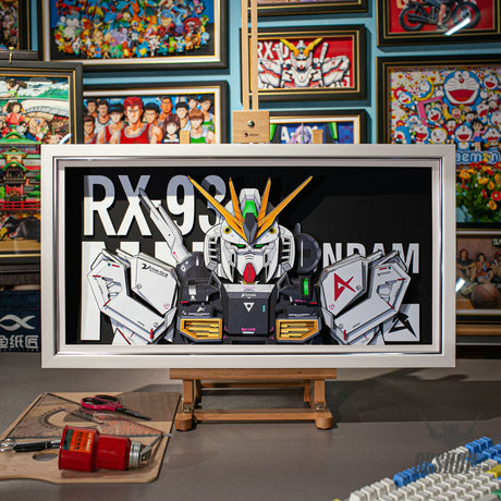 Framed Arts Handmade 3D Decor Paper Art RX-93 Nu Picture White Frame Small 45x26cm Picture Frames