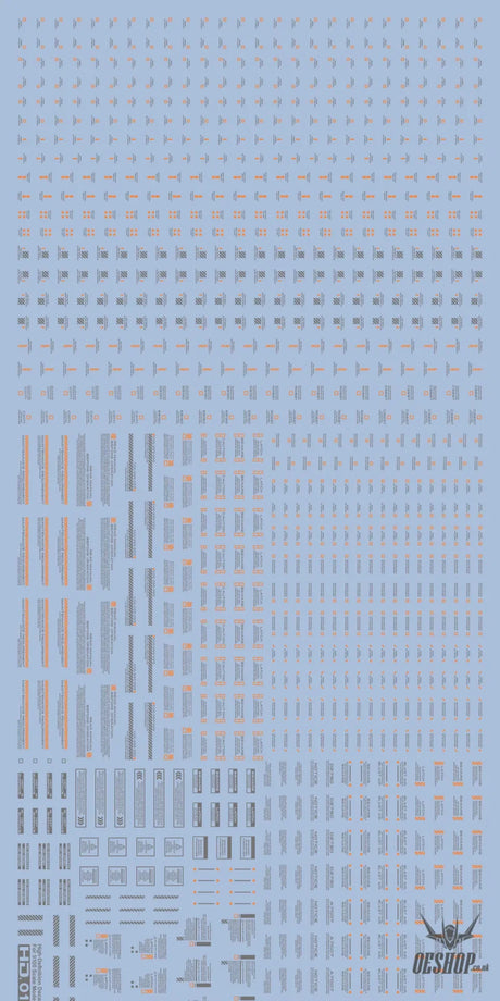 Funny Cat E-HD 1/100 Universal Marking HD Series High-Definition Water Decals Funny Cat Decals E-HD 01 Orange Gray