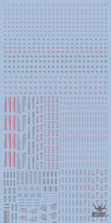 Funny Cat E-HD 1/100 Universal Marking HD Series High-Definition Water Decals Funny Cat Decals E-HD 01 Red Gray Decals