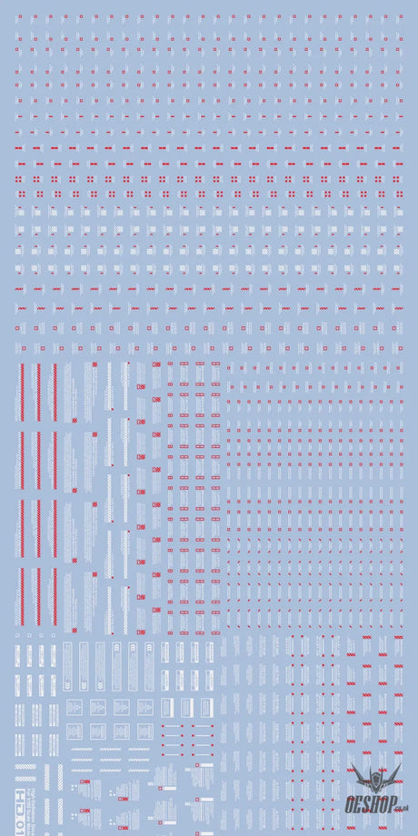 Funny Cat E-HD 1/100 Universal Marking HD Series High-Definition Water Decals Funny Cat Decals E-HD 01 Red Write Decals