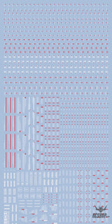 Funny Cat E-HD 1/100 Universal Marking HD Series High-Definition Water Decals Funny Cat Decals E-HD 01 Red Write Decals