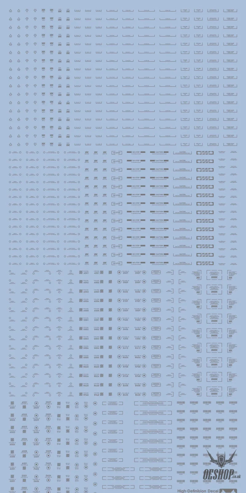 Funny Cat E-HD 1/100 Universal Marking HD Series High-Definition Water Decals Funny Cat Decals E-HD 03 Gray Decals