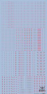 Funny Cat E-HD 1/100 Universal Marking HD Series High-Definition Water Decals Funny Cat Decals E-HD 03 Red Gray Decals