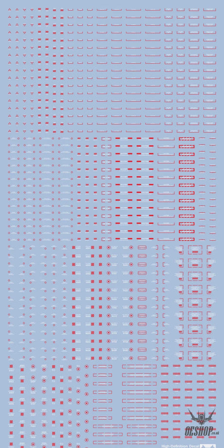 Funny Cat E-HD 1/100 Universal Marking HD Series High-Definition Water Decals Funny Cat Decals E-HD 03 Red Write Decals