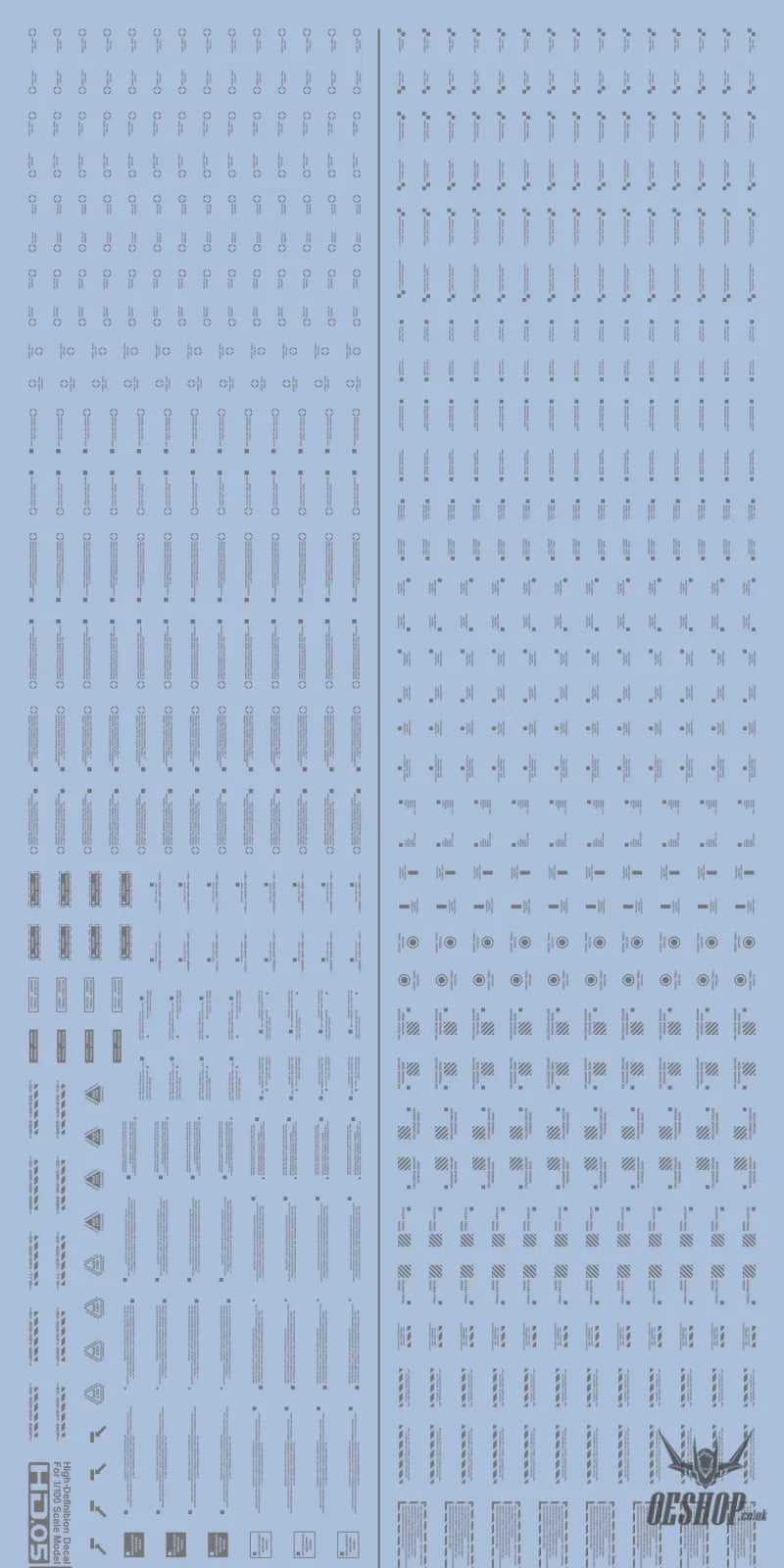 Funny Cat E-HD 1/100 Universal Marking HD Series High-Definition Water Decals Funny Cat Decals E-HD 05 Gray Decals