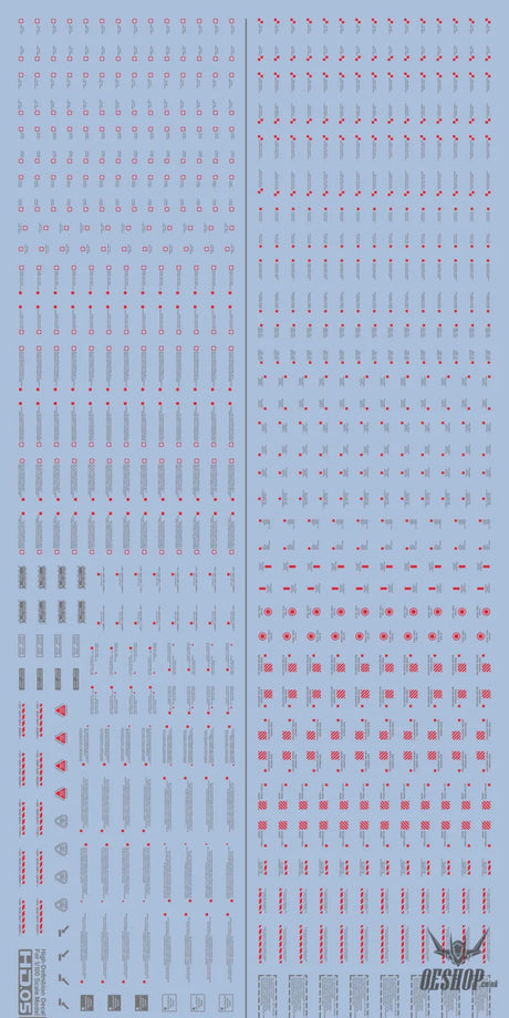 Funny Cat E-HD 1/100 Universal Marking HD Series High-Definition Water Decals Funny Cat Decals E-HD 05 Red Gray Decals