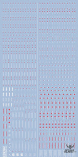 Funny Cat E-HD 1/100 Universal Marking HD Series High-Definition Water Decals Funny Cat Decals E-HD 05 Red Write Decals