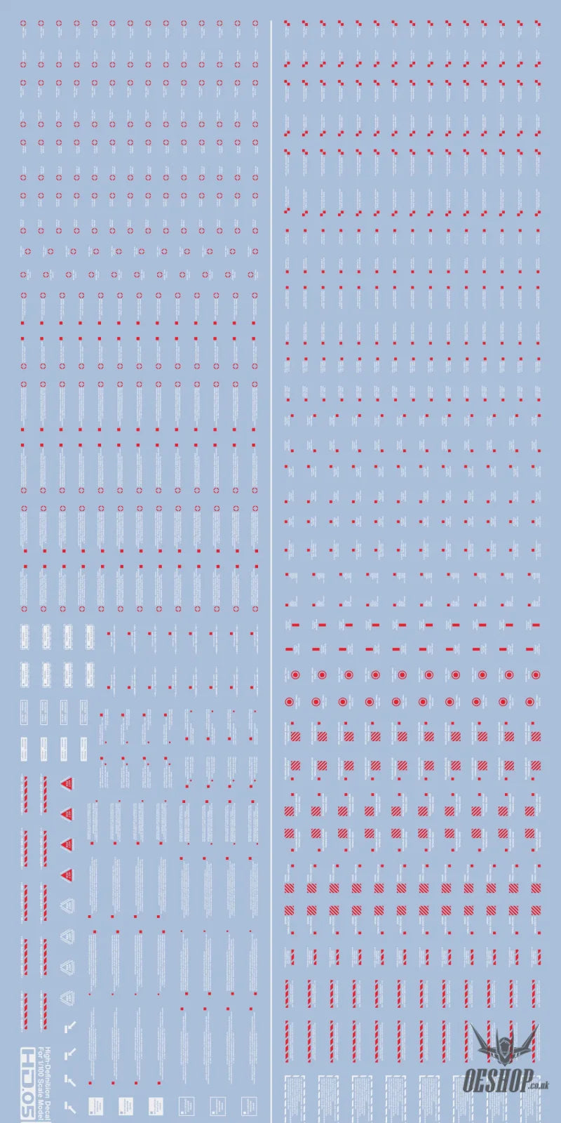 Funny Cat E-HD 1/100 Universal Marking HD Series High-Definition Water Decals Funny Cat Decals E-HD 05 Red Write Decals