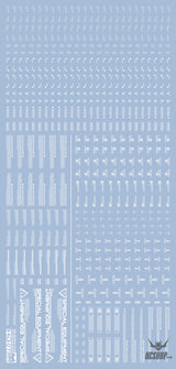 Funny Cat E-HD 1/100 Universal Marking HD Series High-Definition Water Decals E-HD 07 White Decals