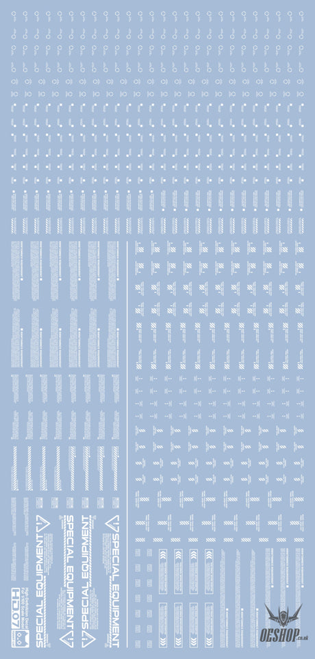 Funny Cat E-HD 1/100 Universal Marking HD Series High-Definition Water Decals E-HD 07 White Decals