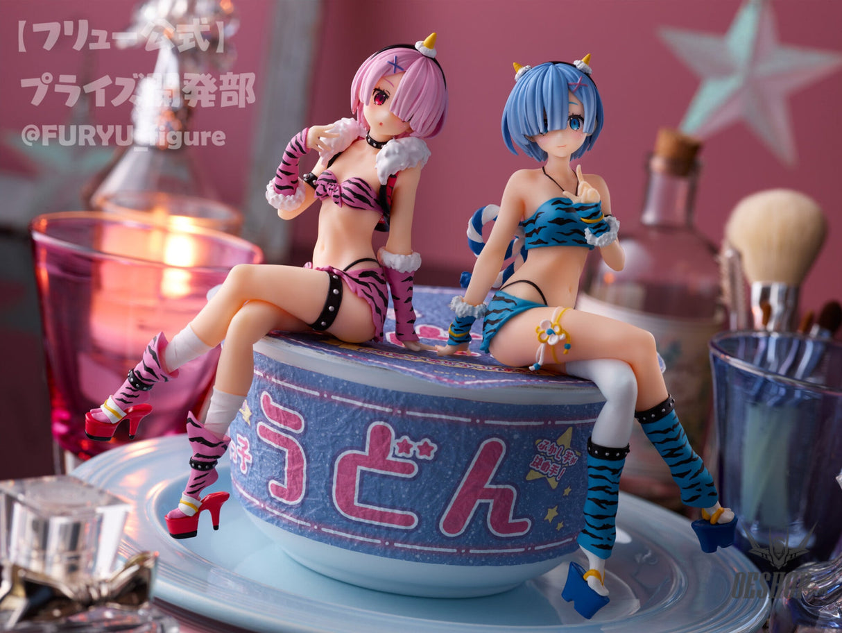 Furyu Re: ZERO: Noodle Stopper Statue: Rem (Demon Costume Another Colour Version) Action & Toy Figures