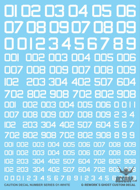 G-Rework Decals - Caution Number Series CD-CAU-N01 G-Rework 5.99 OEShop