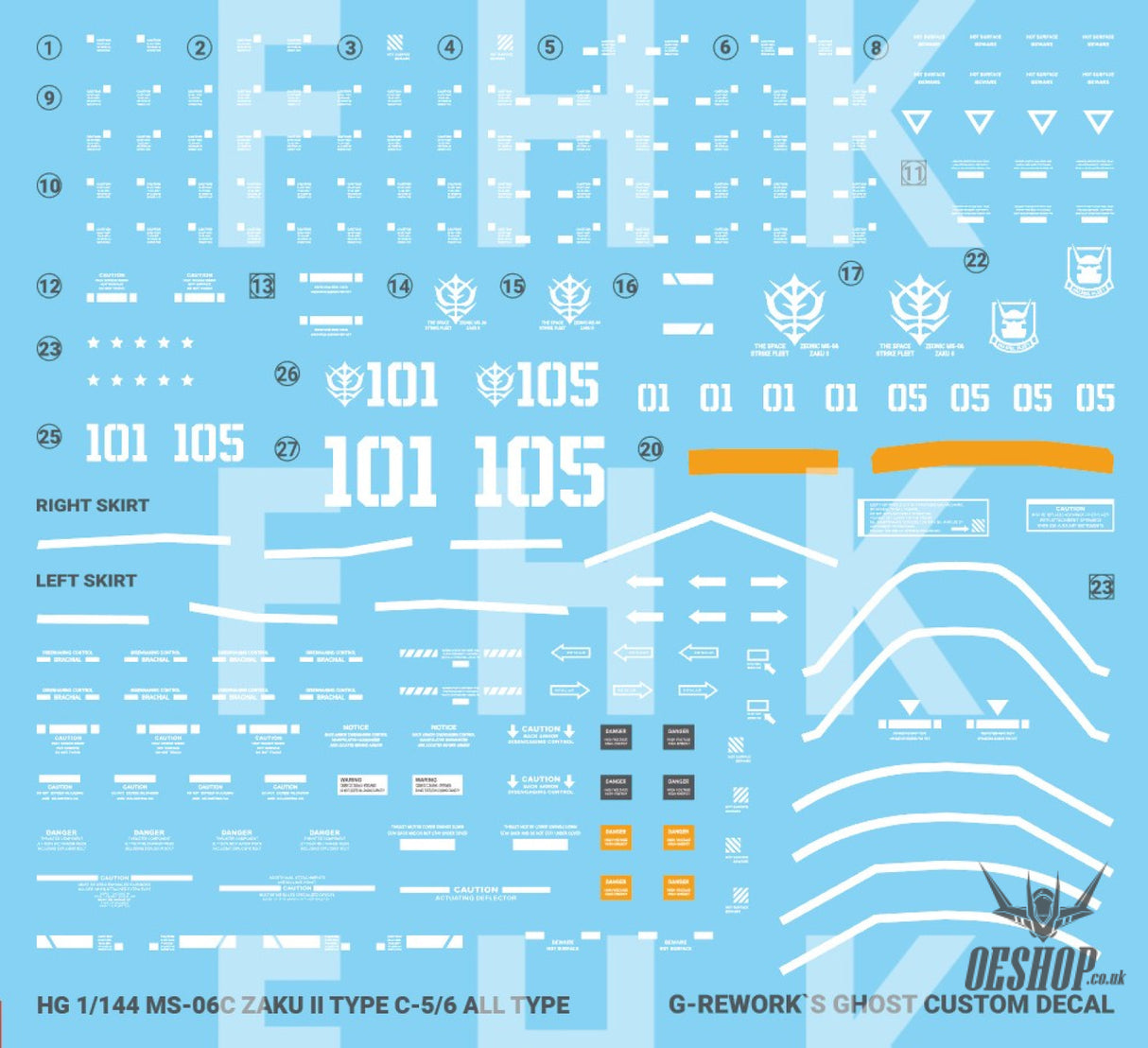 G-Rework Decals - [HG] MS-06C-6/R6 Zaku II CD-HO-25 G-Rework 4.99 OEShop