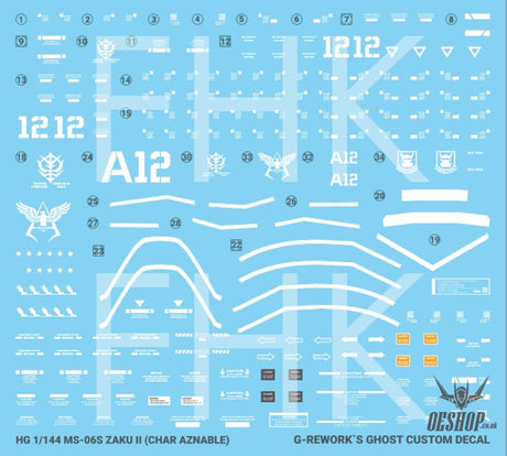 G-Rework Decals - [HG] Origin MS-06S Zaku II (Char Aznable) CD-HO-01 G-Rework 4.49 OEShop