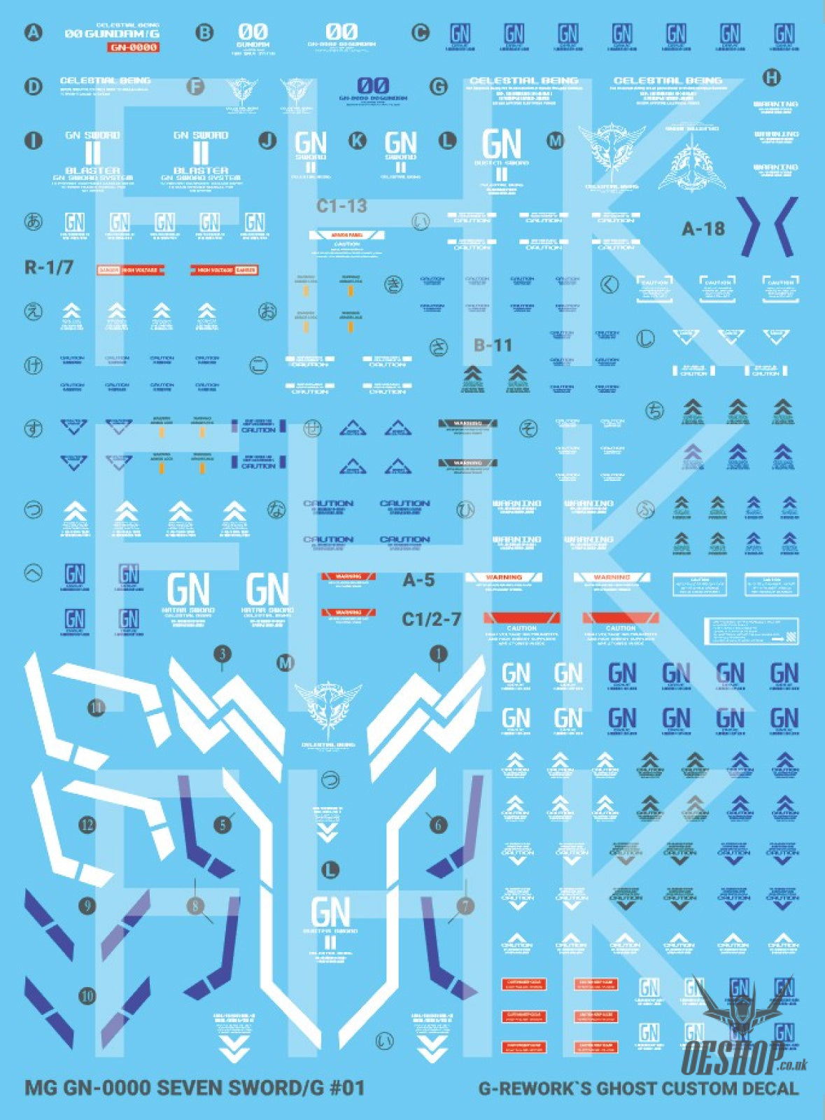 G-Rework Decals - [MG] 00 Gundam [Seven Sword] CD-M148 G-Rework 8.49 OEShop
