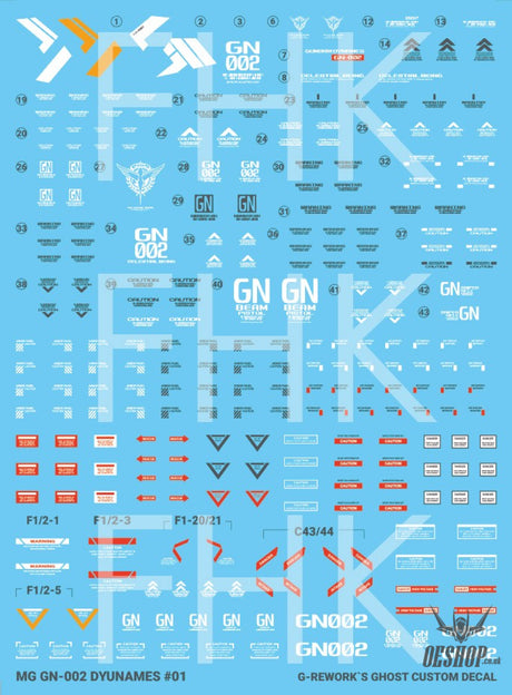 G-Rework Decals - [MG] Gundam Dynames CD-M207 G-Rework 8.49 OEShop