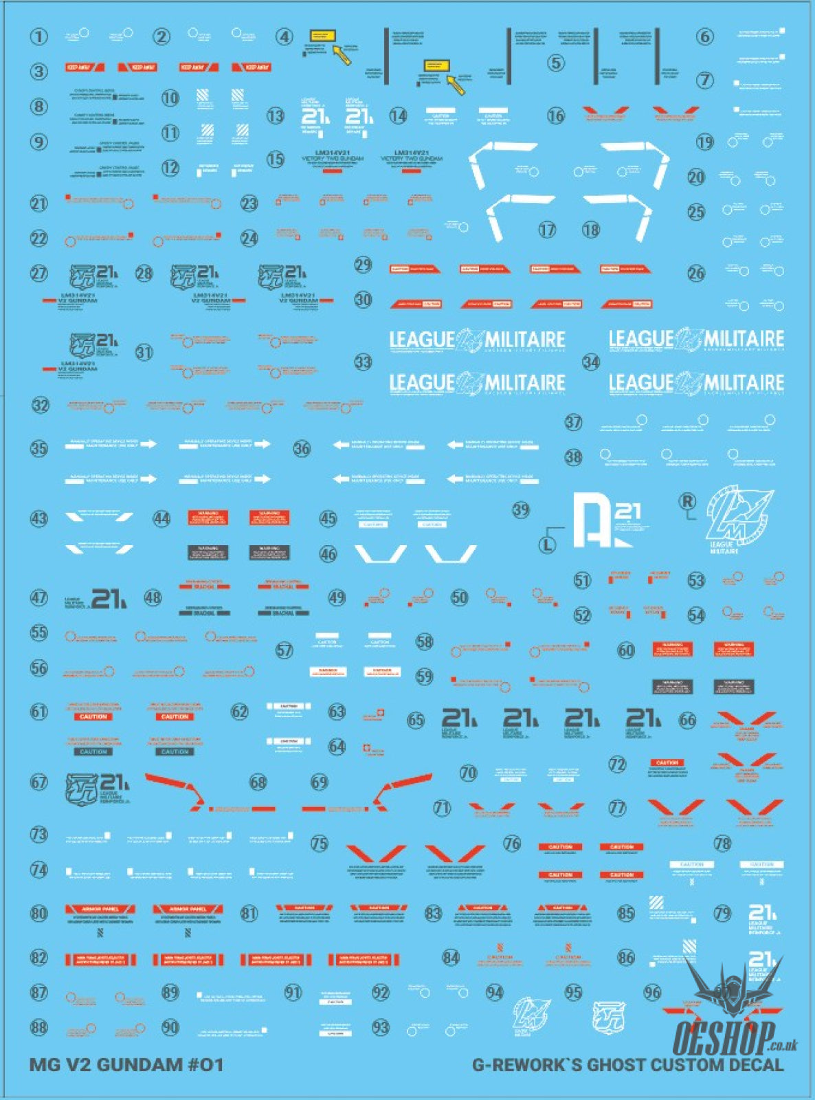 G-Rework Decals - [MG] Victory Two Gundam CD-M191 G-Rework 6.49 OEShop