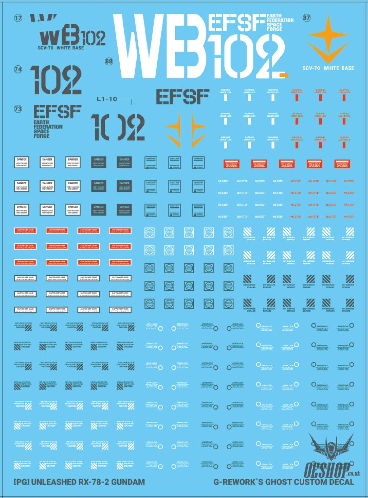 G-Rework Decals - [PG] Unleashed RX-78-2 Gundam CD-P19 G-Rework 9.99 OEShop