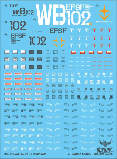 G-Rework Decals - [PG] Unleashed RX-78-2 Gundam CD-P19 G-Rework 9.99 OEShop
