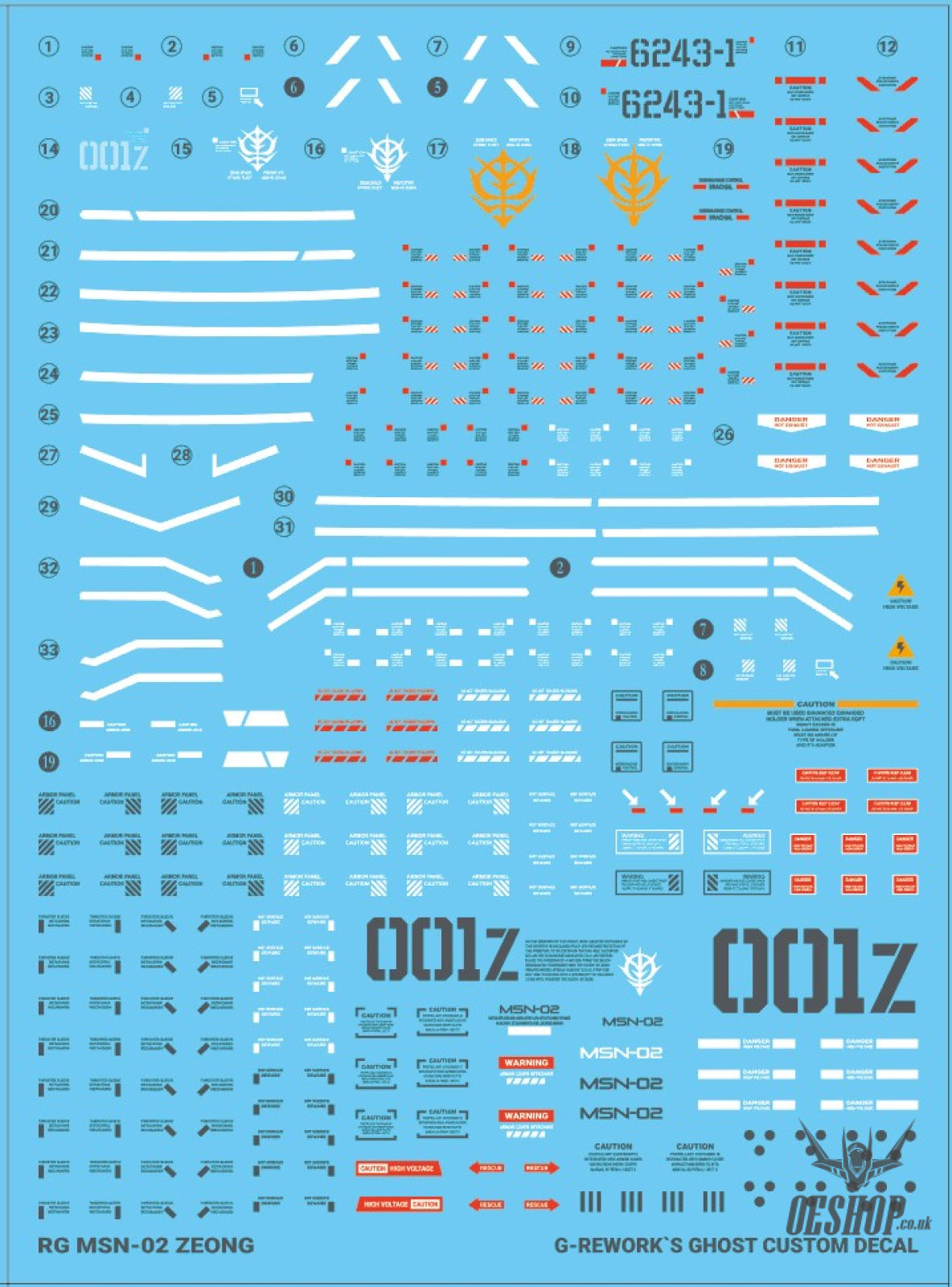 G-Rework Decals - [RG] Zeong CD-RG34 G-Rework 5.99 OEShop