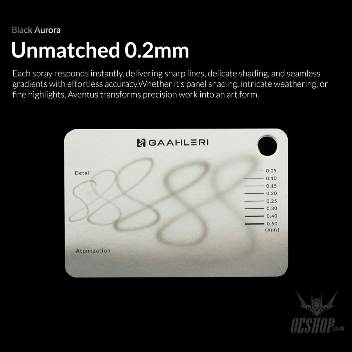Gaahleri Ace Series Aventus Black Aurora 0.2 & 0.4mm Airbrush - Airbrushes