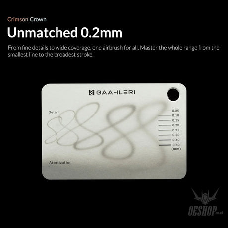 Gaahleri Ace Series Aventus Crimson Crown 0.2 & 0.4mm Airbrush - Airbrushes