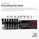 Gaahleri Kaleido ColorWorks 12 Metal Colors Set Painting Consumables