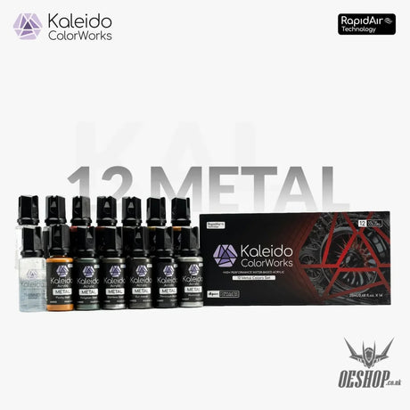 Gaahleri Kaleido ColorWorks 12 Metal Colors Set Painting Consumables