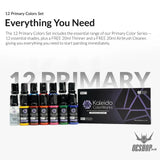 Gaahleri Kaleido ColorWorks 12 Primary Colors Set Painting Consumables