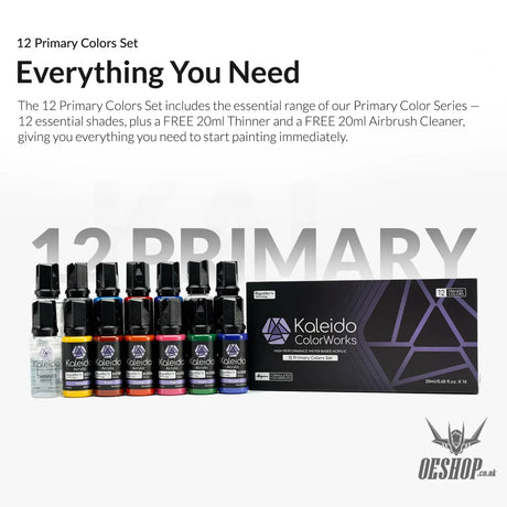 Gaahleri Kaleido ColorWorks 12 Primary Colors Set Painting Consumables
