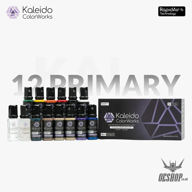 Gaahleri Kaleido ColorWorks 12 Primary Matt Colors Set - Painting Consumables