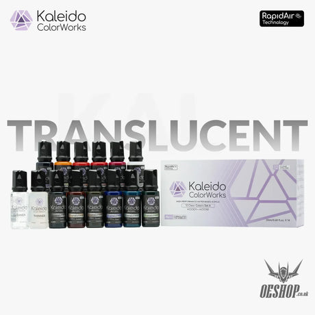 Gaahleri Kaleido ColorWorks 12 Translucent Clear Colors Set - Painting Consumables