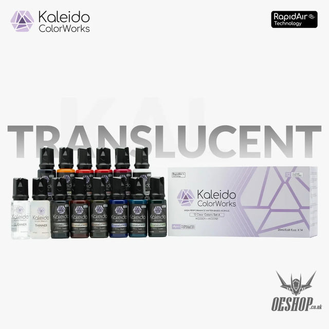 Gaahleri Kaleido ColorWorks 12 Translucent Clear Colors Set - Painting Consumables