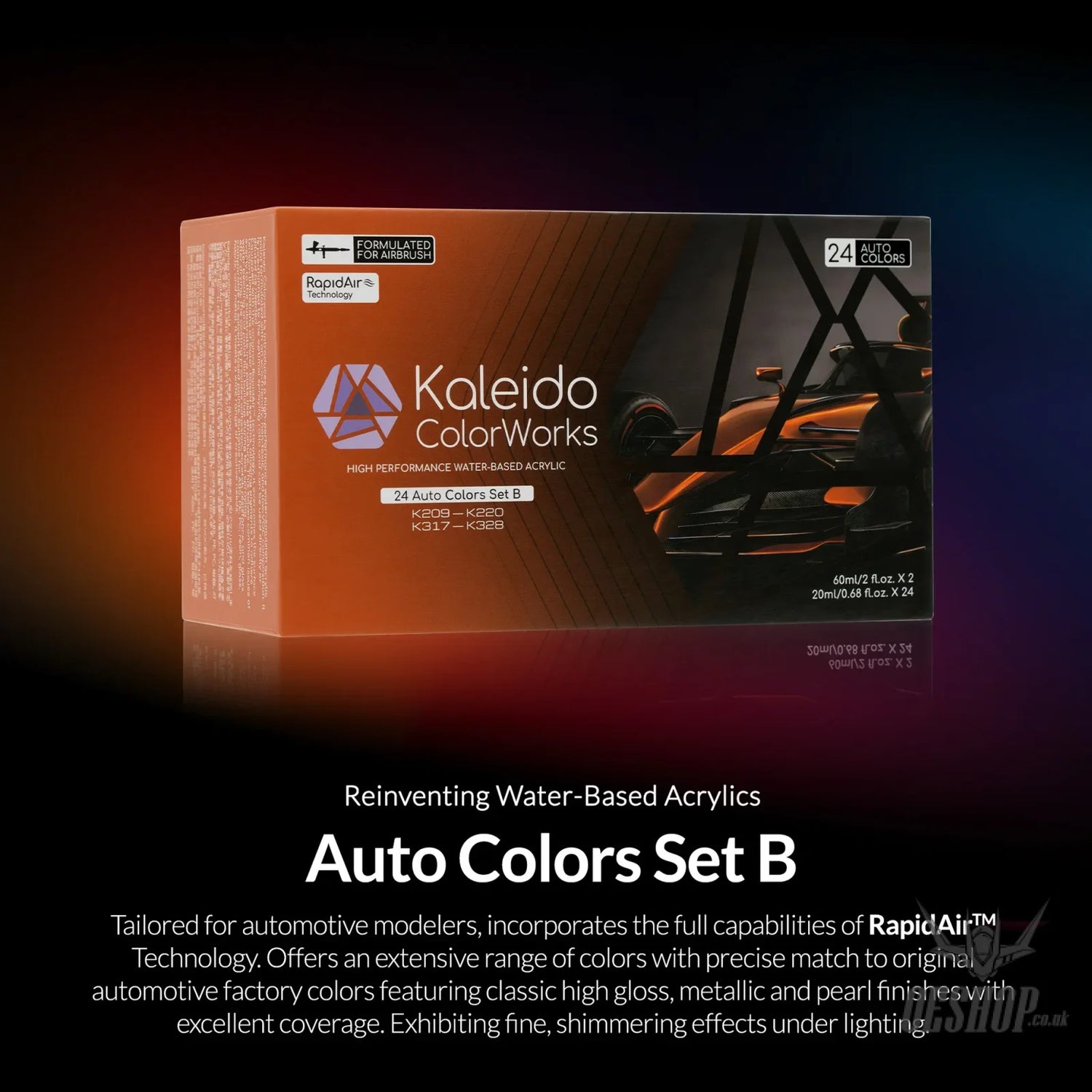 Gaahleri Kaleido ColorWorks 24 Auto Colors Set B - Painting Consumables